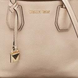Pre Owned Michael Kors Light Pink Leather Mini Mercer Tote