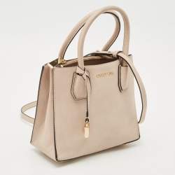 Pre Owned Michael Kors Light Pink Leather Mini Mercer Tote