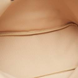 Pre Owned Michael Kors Navy Blue Signature Coated Canvas and Leather Large Jodie Tote