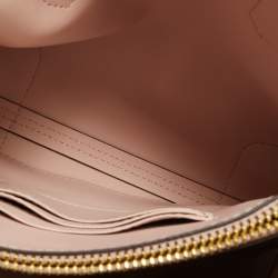 Pre Owned Michael Kors Ivory/Pink Signature Coated Canvas and Leather Mini Mercer Tote