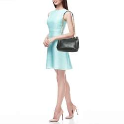 Pre Owned Michael Kors Black Leather Jet Set Chain Shoulder Bag