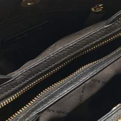 Pre Owned Michael Kors Black Leather Jet Set Chain Shoulder Bag