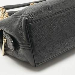 Pre Owned Michael Kors Black Leather Jet Set Chain Shoulder Bag