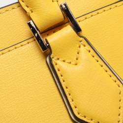 Pre Owned Michael Kors Yellow Leather Medium Mott Tote