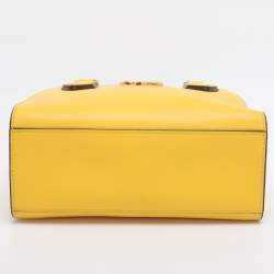 Pre Owned Michael Kors Yellow Leather Medium Mott Tote