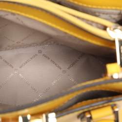 Pre Owned Michael Kors Yellow Leather Medium Mott Tote