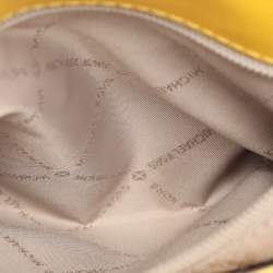 Pre Owned Michael Kors Yellow Leather Medium Mott Tote
