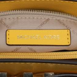 Pre Owned Michael Kors Yellow Leather Medium Mott Tote