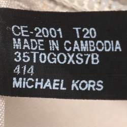 Pre Owned Michael Kors Blue Coated Canvas and Leather Large Mott Tote