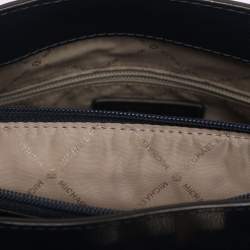 Pre Owned Michael Kors Blue Coated Canvas and Leather Large Mott Tote