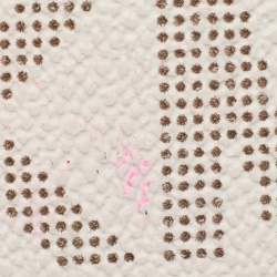 Pre Owned Michael Kors White/Brown Signature Coated Canvas and Leather Fulton Continental Wallet