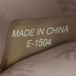 Pre Owned Michael Kors White/Brown Signature Coated Canvas and Leather Fulton Continental Wallet