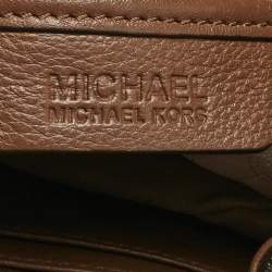 Pre Owned Michael Kors Brown Leather Jules Drawstring Bucket Bag
