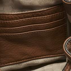 Pre Owned Michael Kors Brown Leather Jules Drawstring Bucket Bag