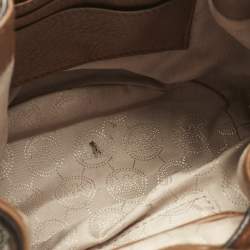 Pre Owned Michael Kors Brown Leather Jules Drawstring Bucket Bag