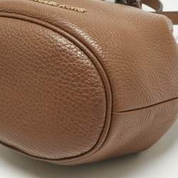 Pre Owned Michael Kors Brown Leather Jules Drawstring Bucket Bag