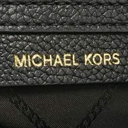 Pre Owned Michael Kors Black Leather Large Mercer Belted Satchel