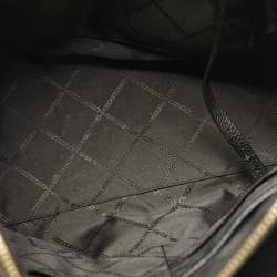 Pre Owned Michael Kors Black Leather Large Mercer Belted Satchel