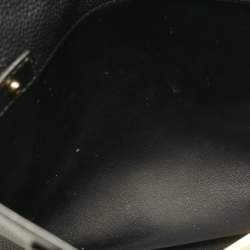 Pre Owned Michael Kors Black Leather Large Mercer Belted Satchel