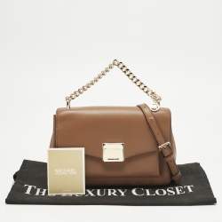 Pre Owned Michael Kors Brown Leather Small Lita Shoulder Bag 