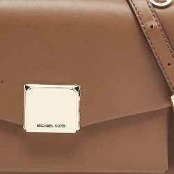 Pre Owned Michael Kors Brown Leather Small Lita Shoulder Bag 