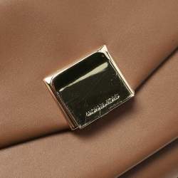 Pre Owned Michael Kors Brown Leather Small Lita Shoulder Bag 