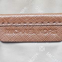 Pre Owned Michael Kors Brown/Beige Signature Coated Canvas and Leather Jet Set Camera Crossbody Bag