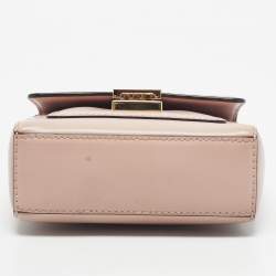 Pre Owned Michael Kors Pink Leather Mindy Top Handle Bag