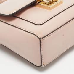 Pre Owned Michael Kors Pink Leather Mindy Top Handle Bag