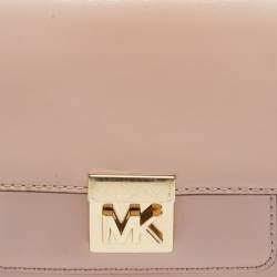 Pre Owned Michael Kors Pink Leather Mindy Top Handle Bag