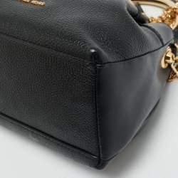 Pre Owned Michael Kors Black Leather Small Rosie Ring Bucket Bag  