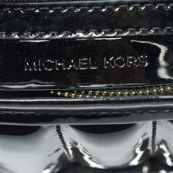 Pre Owned Michael Kors Black Quilted Patent Leather Large Whitney Shoulder Bag