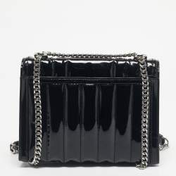 Pre Owned Michael Kors Black Quilted Patent Leather Large Whitney Shoulder Bag