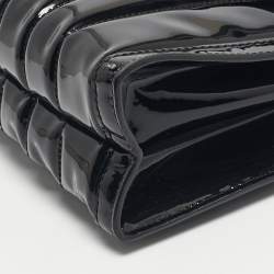 Pre Owned Michael Kors Black Quilted Patent Leather Large Whitney Shoulder Bag