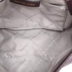 Pre Owned Michael Kors Burgundy Leather Karla Satchel