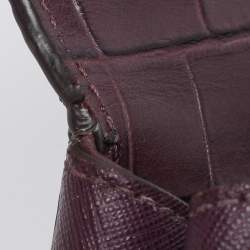 Pre Owned Michael Kors Burgundy Leather Karla Satchel