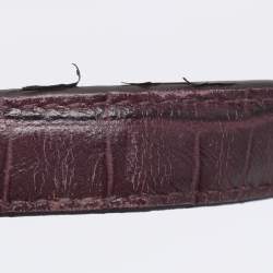 Pre Owned Michael Kors Burgundy Leather Karla Satchel