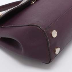 Pre Owned Michael Kors Burgundy Leather Karla Satchel