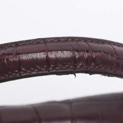 Pre Owned Michael Kors Burgundy Leather Karla Satchel