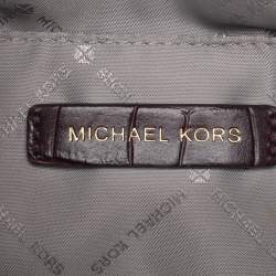 Pre Owned Michael Kors Burgundy Leather Karla Satchel