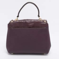 Pre Owned Michael Kors Burgundy Leather Karla Satchel