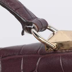 Pre Owned Michael Kors Burgundy Leather Karla Satchel