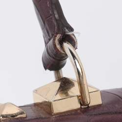 Pre Owned Michael Kors Burgundy Leather Karla Satchel