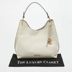 Pre Owned Michael Kors Off White Leather Large Joan Shoulder Bag