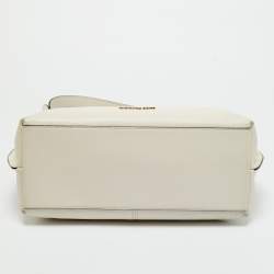 Pre Owned Michael Kors Off White Leather Large Joan Shoulder Bag