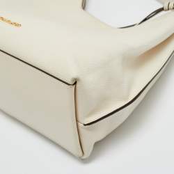 Pre Owned Michael Kors Off White Leather Large Joan Shoulder Bag