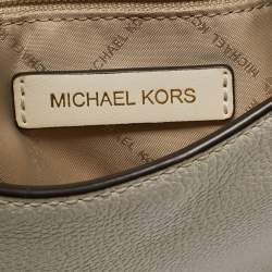Pre Owned Michael Kors Off White Leather Large Joan Shoulder Bag
