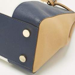 Pre Owned MICHAEL Michael Kors Tricolor Leather Medium Sutton Tote