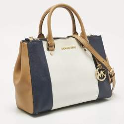 Pre Owned MICHAEL Michael Kors Tricolor Leather Medium Sutton Tote