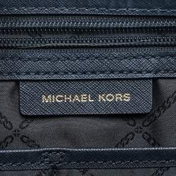 Pre Owned Michael Kors Black Leather Medium Sullivan Top Zip Tote